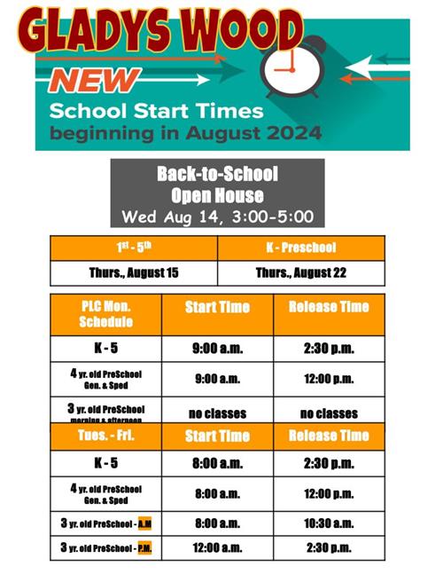  New start times